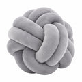 Cuscino decorativo a nodo 30 cm in poliestere grigio stile moderno