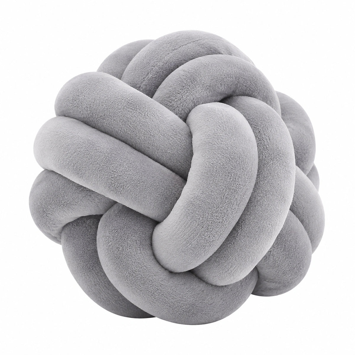 Cuscino decorativo a nodo 30 cm in poliestere grigio stile moderno