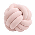 Cuscino decorativo annodato diametro 30 cm in tessuto rosa stile moderno