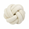 Cuscino decorativo a nodo 30 cm in tessuto bouclé avorio stile moderno