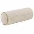 Cuscino cilindrico 20 x 60 cm in velluto a coste beige - sostegno decorativo