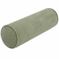 Cuscino cilindrico 20 x 50 cm in velluto a coste verde salvia per supporto e arredo