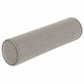 Cuscino cilindrico 20 x 50 cm in tessuto grigio beige a spina di pesce