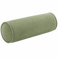 Cuscino cilindrico 20 x 50 cm in tessuto a coste verde salvia decorativo