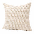 Cuscino decorativo 45 x 45 cm in cotone avorio - texture intrecciata stile boho