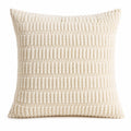 Cuscino decorativo quadrato 45 x 45 cm in tessuto avorio - texture a rilievo