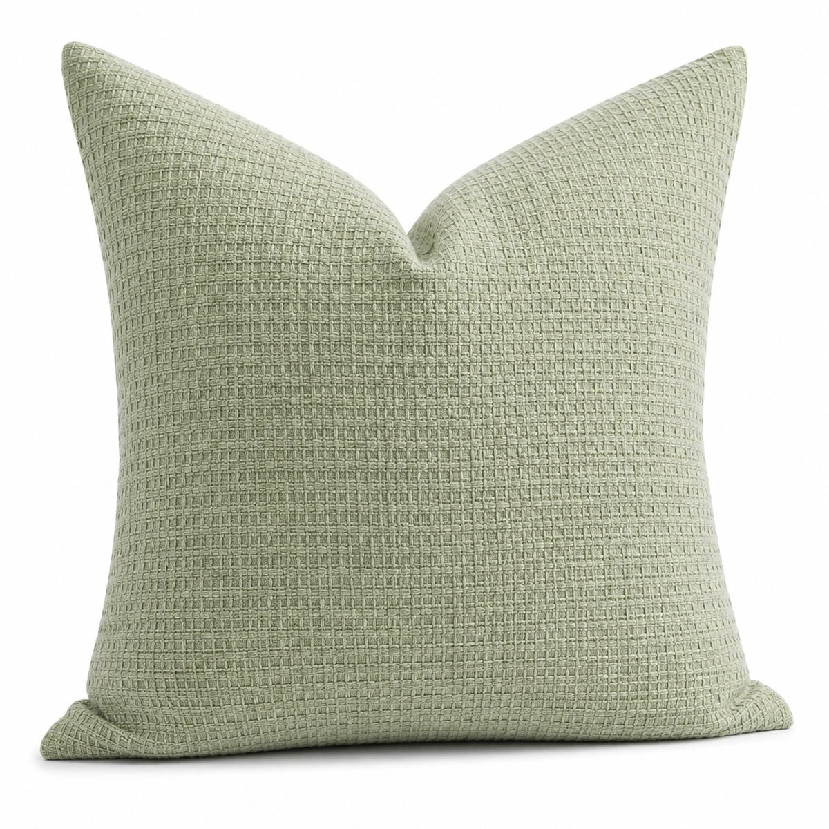 Cuscino decorativo 45 x 45 cm in tessuto verde salvia - stile moderno per divano e letto