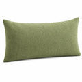 Cuscino rettangolare 50 x 30 cm in tessuto verde salvia - decorativo per divano e letto