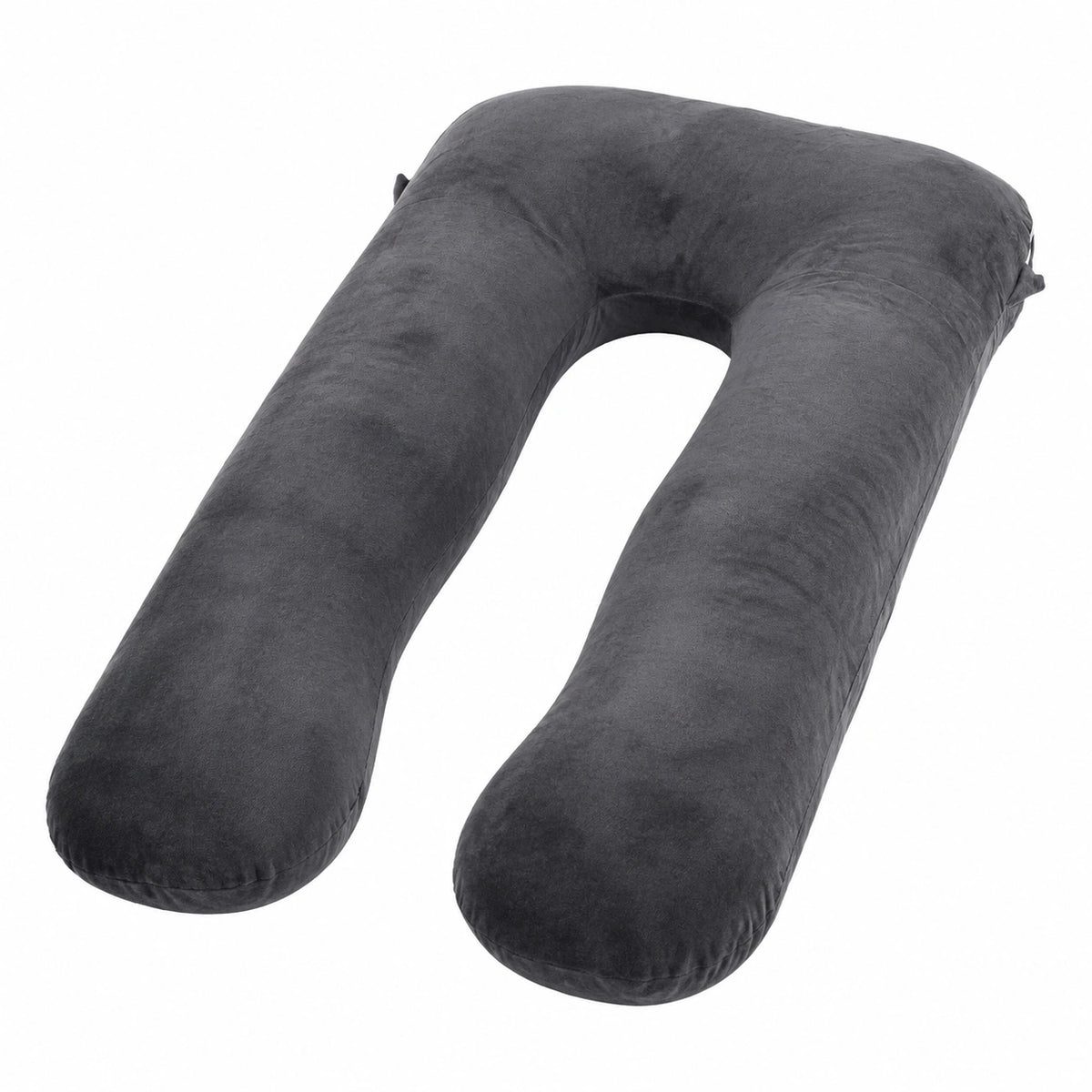 Cuscino gravidanza a U 140 cm in poliestere grigio per supporto del corpo