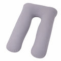 Cuscino a U per il corpo 130 cm in tessuto grigio - supporto per il riposo