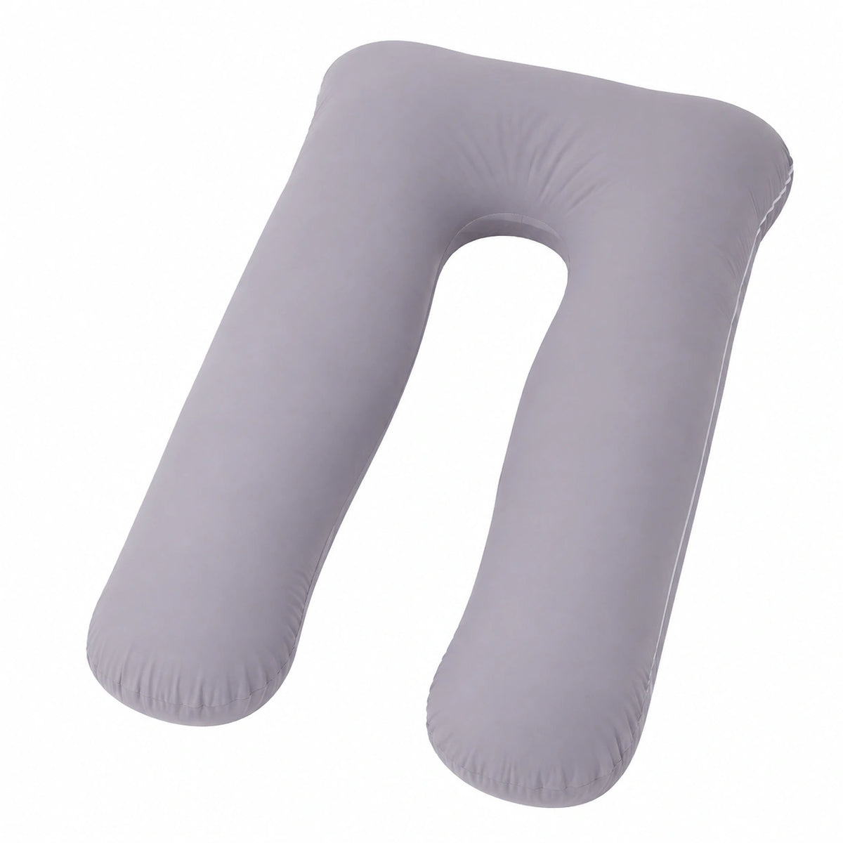 Cuscino a U per il corpo 130 cm in tessuto grigio - supporto per il riposo