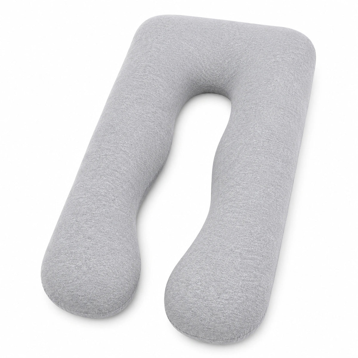 Cuscino gravidanza a U 140 cm in tessuto grigio - supporto corpo