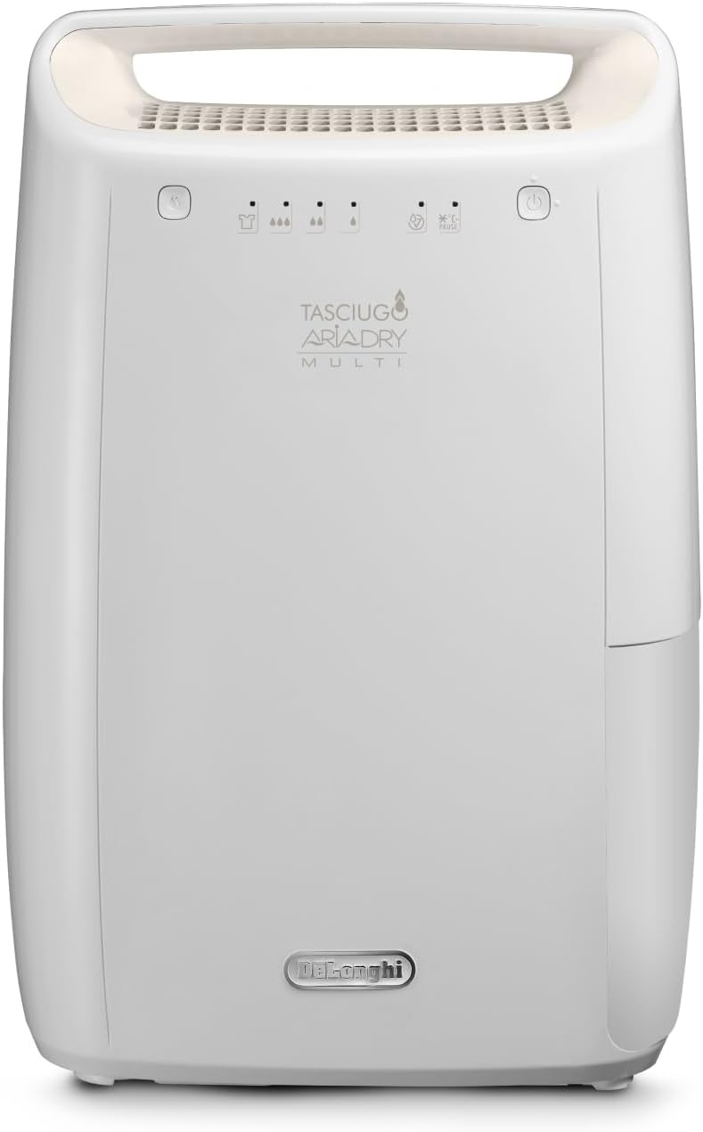 deumidificatori De'Longhi DEX210SF 10L bianco, Assorbi Umidità 10L/Giorno, Bassa Rumorosità