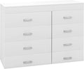 cassettiera HOMCOM 90×35×73cm con Cassetti, Bagno 90×35×73cm Bianca