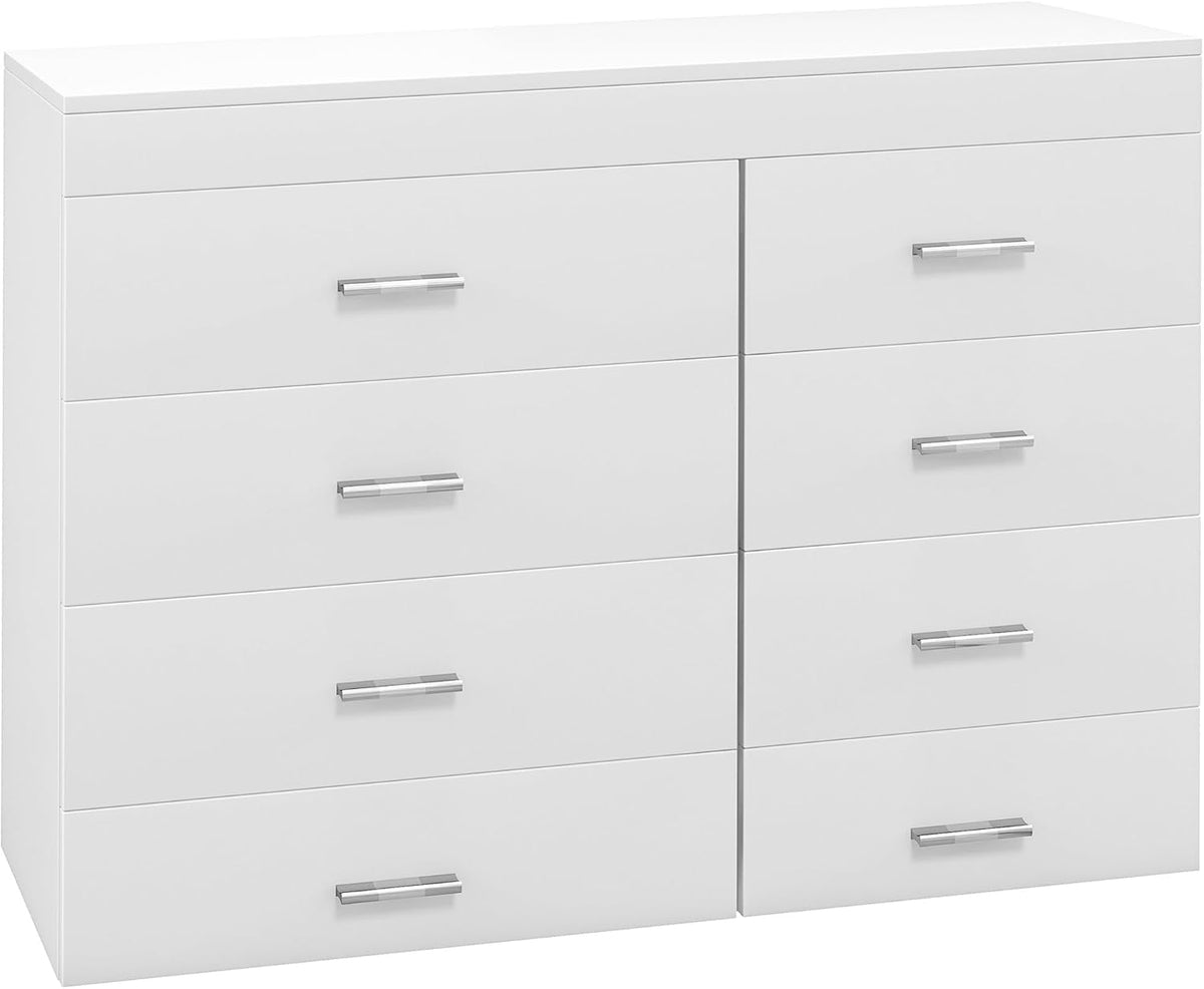 cassettiera HOMCOM 90×35×73cm con Cassetti, Bagno 90×35×73cm Bianca