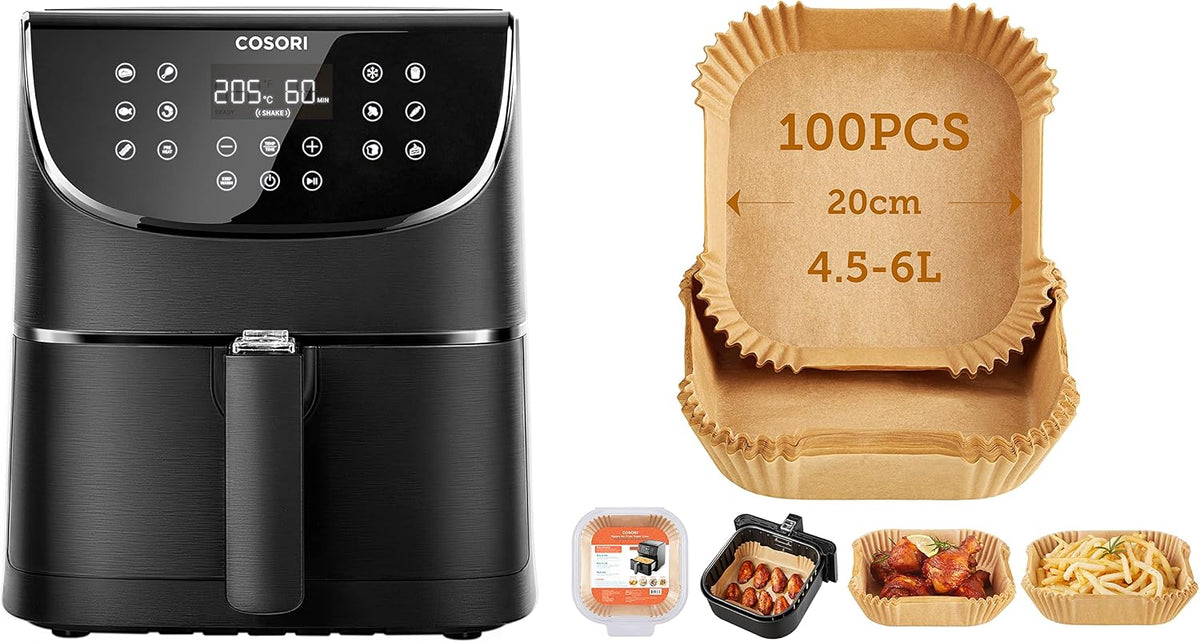 friggitrice ad aria Cosori 5,5 Litri 6L, Teglie Per Air Fryer 4.5-6L Quadrati