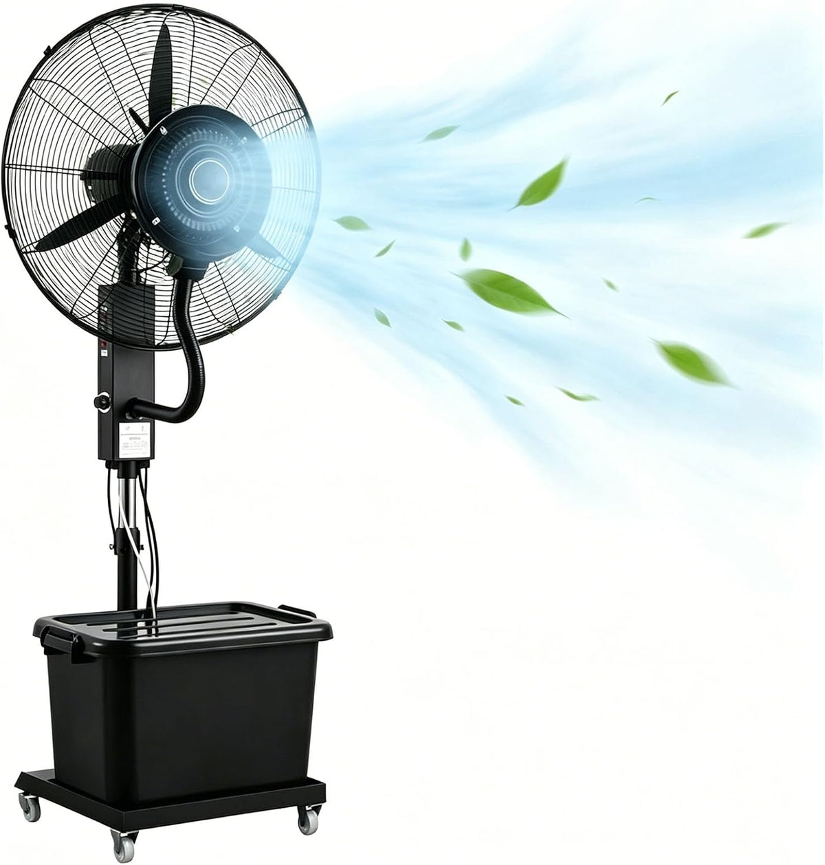 ventilatore Preferspace 42L 3 Velocità 200cm Regolabile, per Raffreddamento Esterno su Patio, Officina(81cm/32in)