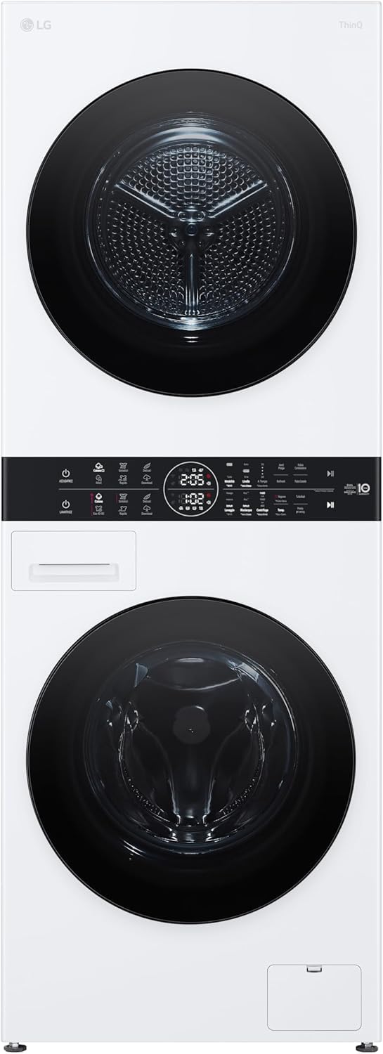 LG lavatrice WT1210WWF 12 Kg 10 kg Wi-Fi, LG WashTower WT1210WWF Colonna Bucato, Lavatrice e Asciugatrice Insieme