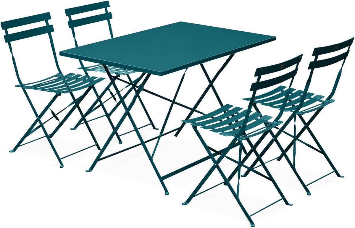 sweeek tavolo 110x70cm 110x70x72 cm Pieghevole Metallo blu