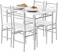 tavolo WOLTU Metallo, WOLTU Set da Pranzo per 4 Persone, Tavolo Industriale con 4 Sedie, MDF e Struttura in Metallo