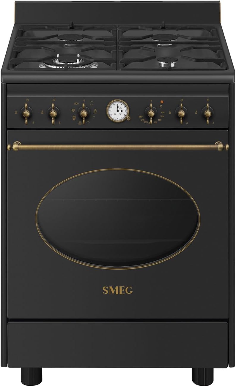 forno elettrico Smeg CO60GMAN2 60 Cm A Gas antracite, Estetica Coloniale, Classe Energetica A