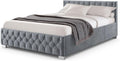letto Juskys 120x200 cm LED grigio
