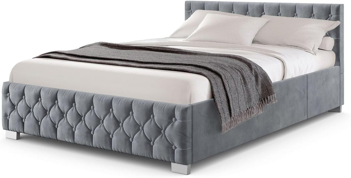 letto Juskys 120x200 cm LED grigio