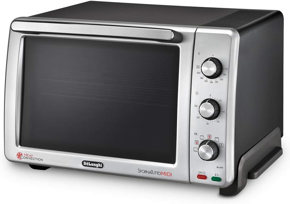 De'Longhi forno elettrico E024752 24 Litri 7 funzioni, Friggitrice ad Aria, in dotazione 2 griglie + leccarda