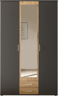 AVANTI TRENDSTORE armadio 5 cm, 1 anta a battente specchiata e 2 cassetti