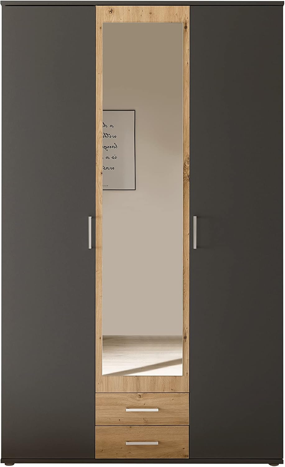AVANTI TRENDSTORE armadio 5 cm, 1 anta a battente specchiata e 2 cassetti