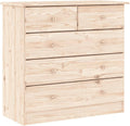 vidaXL cassettiera 77x35x73 cm Legno Massello