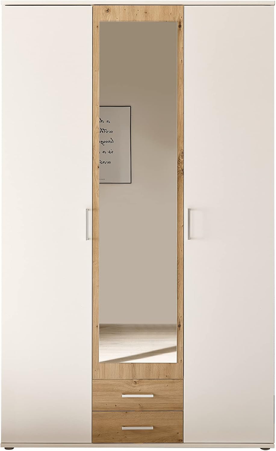 AVANTI TRENDSTORE armadio 5 cm, 1 anta a battente specchiata e 2 cassetti