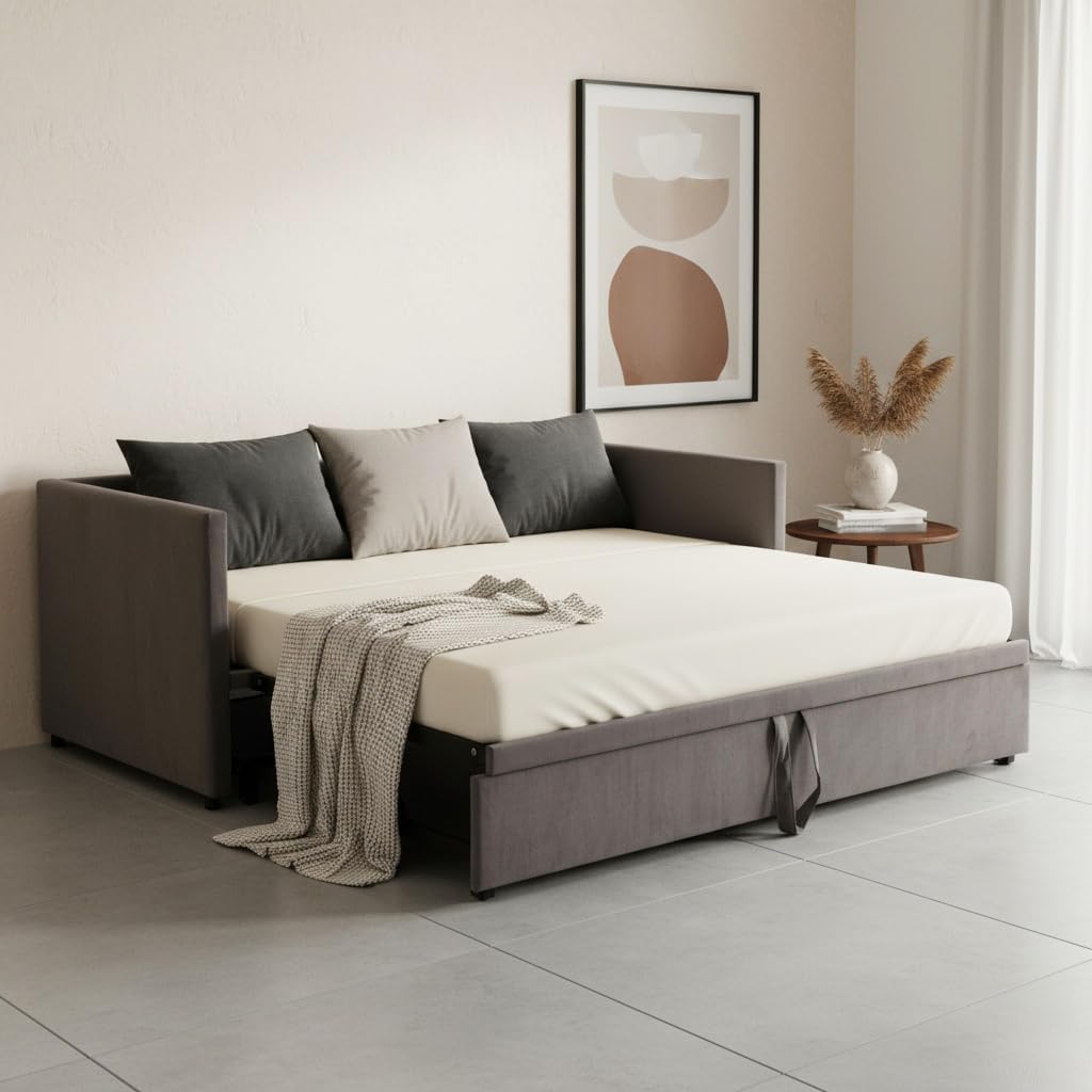 divano RXMORI 180 x 200 cm, letto da giorno estraibile, divano letto matrimoniale con rete a doghe