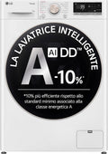 LG lavatrice F4R7011TSWG 11kg Wi-Fi Libera installazione bianco, a Carica Frontale, Serie R7, Lavatrice Classe A -10%