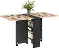 HOMCOM tavolo da pranzo 140x75x74cm Pieghevole, Tavolo Cucina a Ribalta per 6 Persone, Rovere e Nero