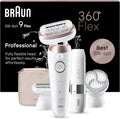 epilatori Braun, Braun Silk-épil 9 Flex Epilatore Viso Donna, Depilatore Donna Cappuccio Rifinitore