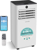 SereneLife condizionatore 9000 BTU WiFi con Telecomando, Kit Finestra, Deumidificatore e Ventilatore