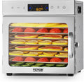 essiccatori per alimenti VEVOR 400 W Acciaio Inox Regolabile, Erbe Aromatiche, Dolcetti per Cani