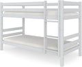 letto fornera bianco, f25 - Letto a castello in legno massiccio di faggio, rete a doghe, letto a castello con doppio telaio