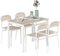 tavolo HOMCOM Metallo, Grigio e Bianco