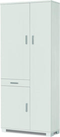 Sarmog armadio bianco, Sarmog Mobile Tre Ante Un Cassetto, Armadio camera da letto, Armadio Bianco Fiammante A623Bfbfk L77H180P34Cm
