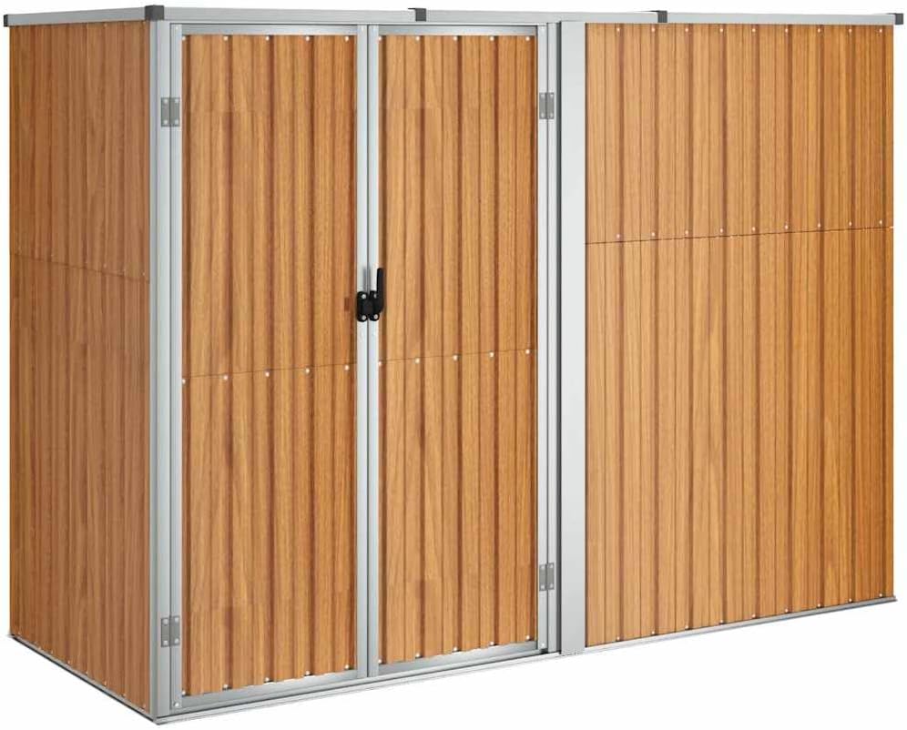 vidaXL capanni 225x89x161 cm marrone