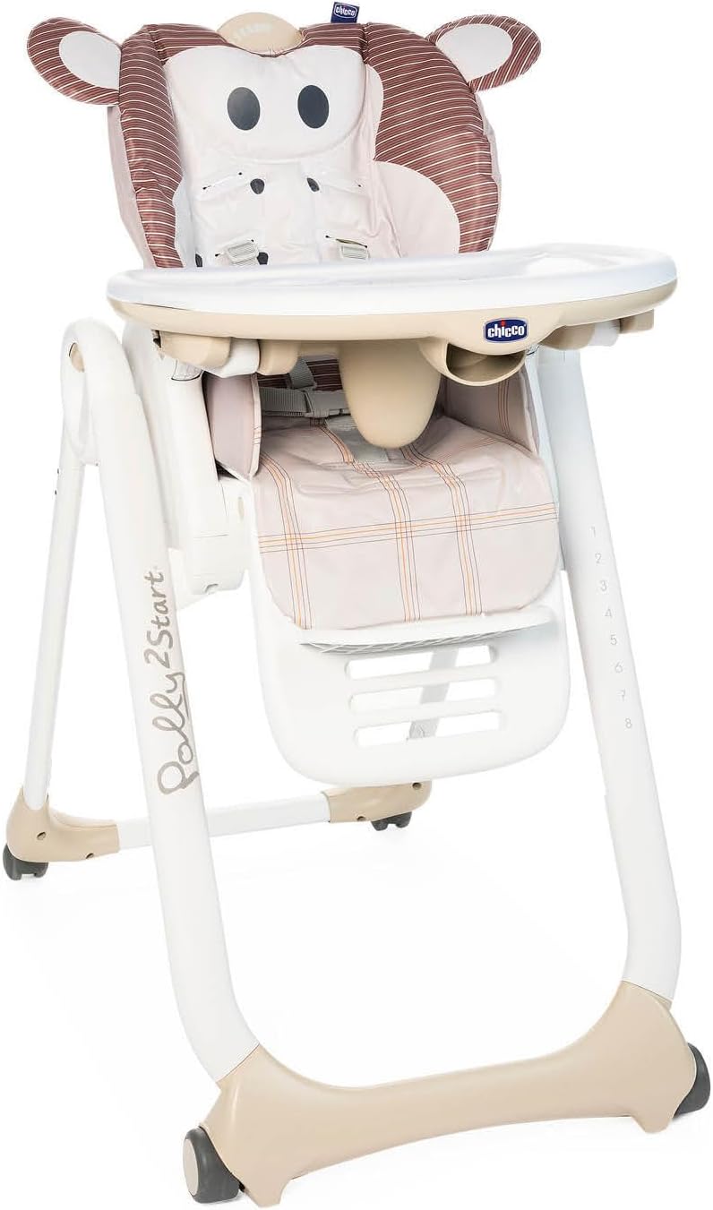 sedia Chicco Seggiolone Polly Progres5 15 Kg Regolabile, Seggiolone Per Neonati Dalla Nascita a 3 Anni (15 Kg)