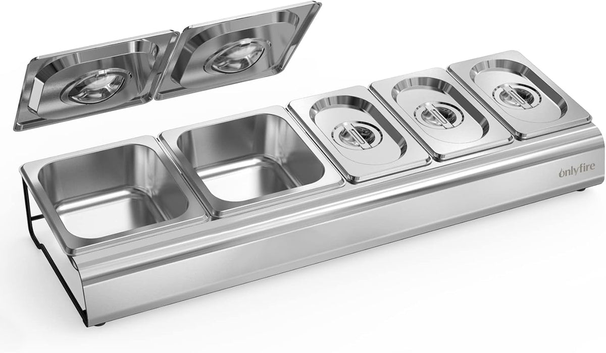 onlyfire contenitori 66 × 22 × 10 cm Acciaio Inox