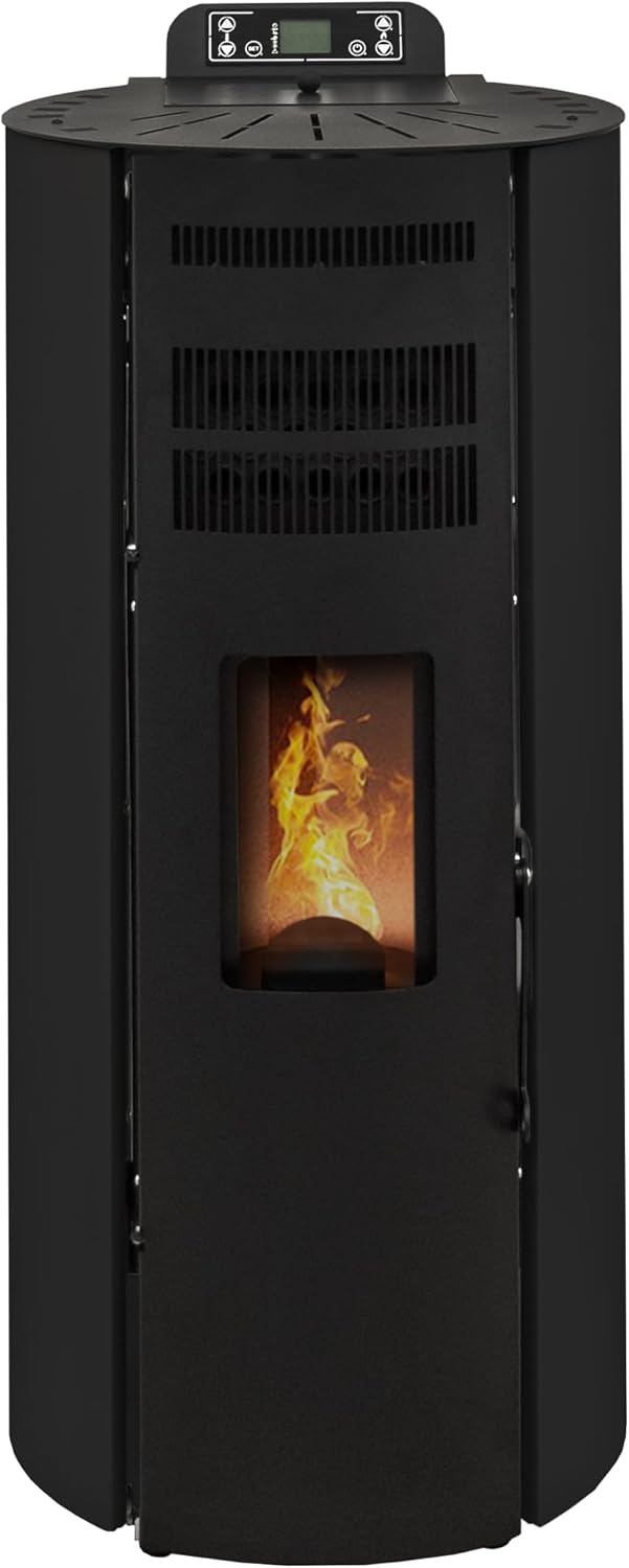 impianti di riscaldamento a pellet STUFE A PELLET ITALIA 14 KW 130m² 5 Velocità nero