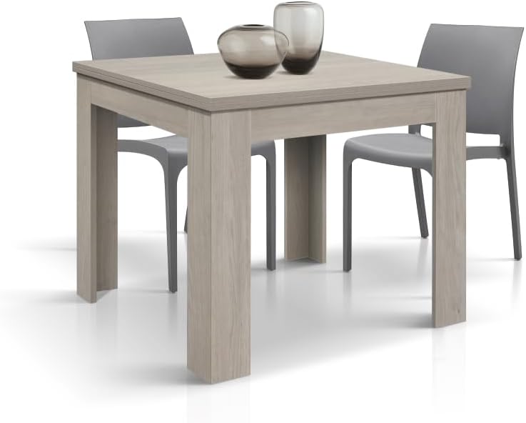 tavolo PAZZO DESIGN 90x90 cm, Nobilitato Melaminico, Sala Da Pranzo, Made in Italy