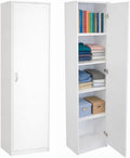 BDW armadio 40 cm 185 cm 35 cm bianco, BDW – Armadio con 5 ripiani – Mobile contenitore 40 cm L