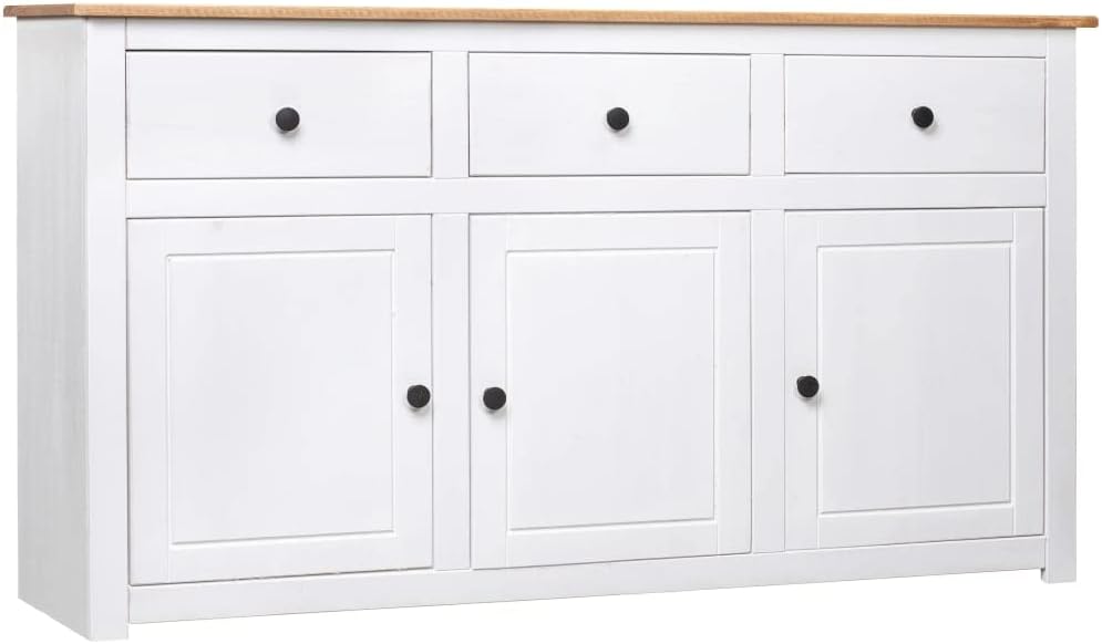 comò e cassettiere vidaXL 135x40x80 cm con Cassetti Legno Massello