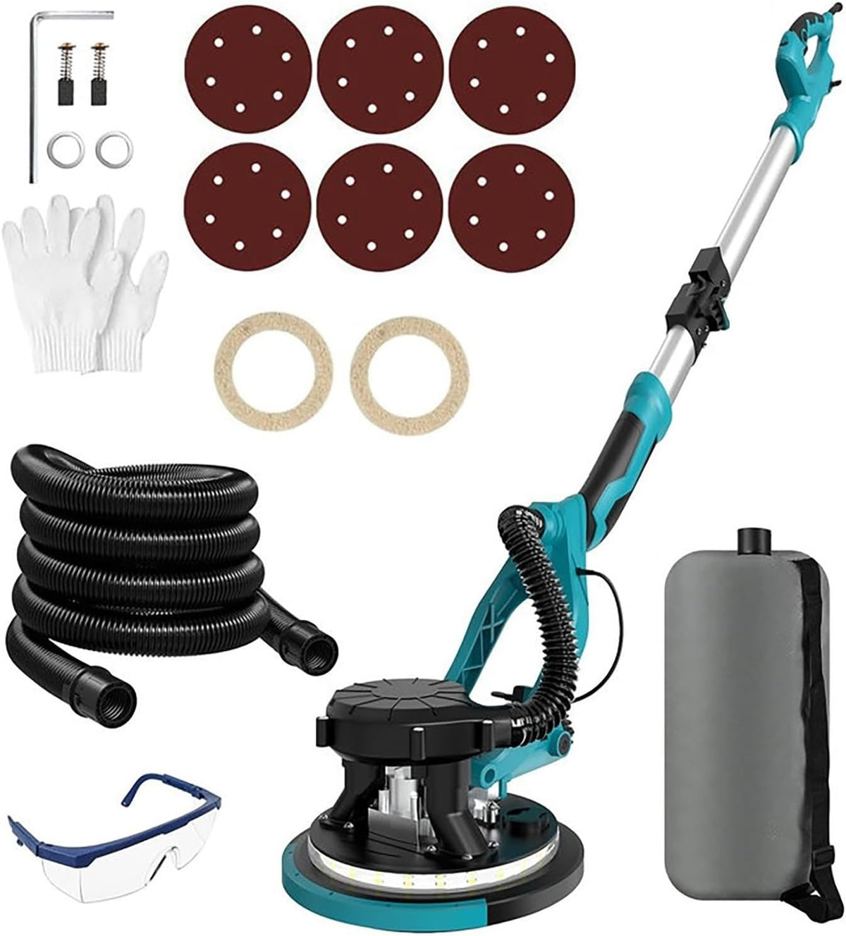 levigatrici a disco WAFOHSR 1250 W, Levigatrice For Cartongesso Elettrica Da 1250 W, Senza Polvere