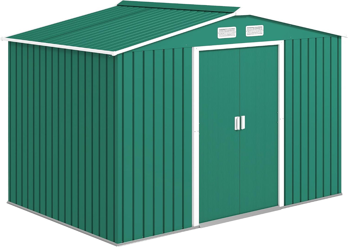 casetta da giardino Outsunny 4.9 m² 277x195x192 cm verde